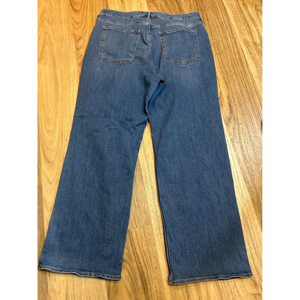 Old Navy High-Rise Wow Wideâ Leg Jeans Womens 18 Denim Blue High Waist